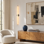 Linear Rod Extra Long Alabaster Tube Wall Sconce