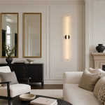 Linear Rod Extra Long Alabaster Tube Wall Sconce