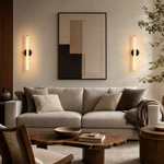 Linear Rod Medium Alabaster Tube Wall Sconce