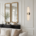 Linear Rod Medium Alabaster Tube Wall Sconce