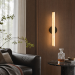 Linear Rod Medium Alabaster Tube Wall Sconce
