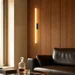 Linear Rod Slim Long Alabaster Stick Wall Sconce