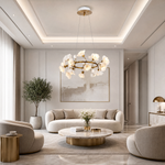 Lirio Brass Ceramic Chandelier