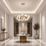 Lirio Brass Ceramic Chandelier
