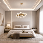 Lirio Brass Ceramic Chandelier