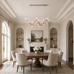 Lirio Brass Ceramic Linear Chandelier