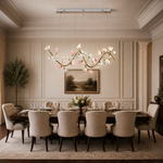 Lirio Brass Ceramic Linear Chandelier
