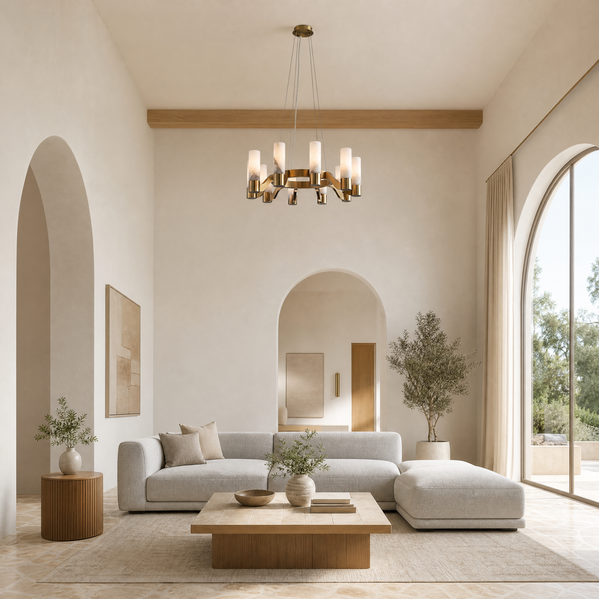 Livia Modern Alabaster Hanging Light Fixtures