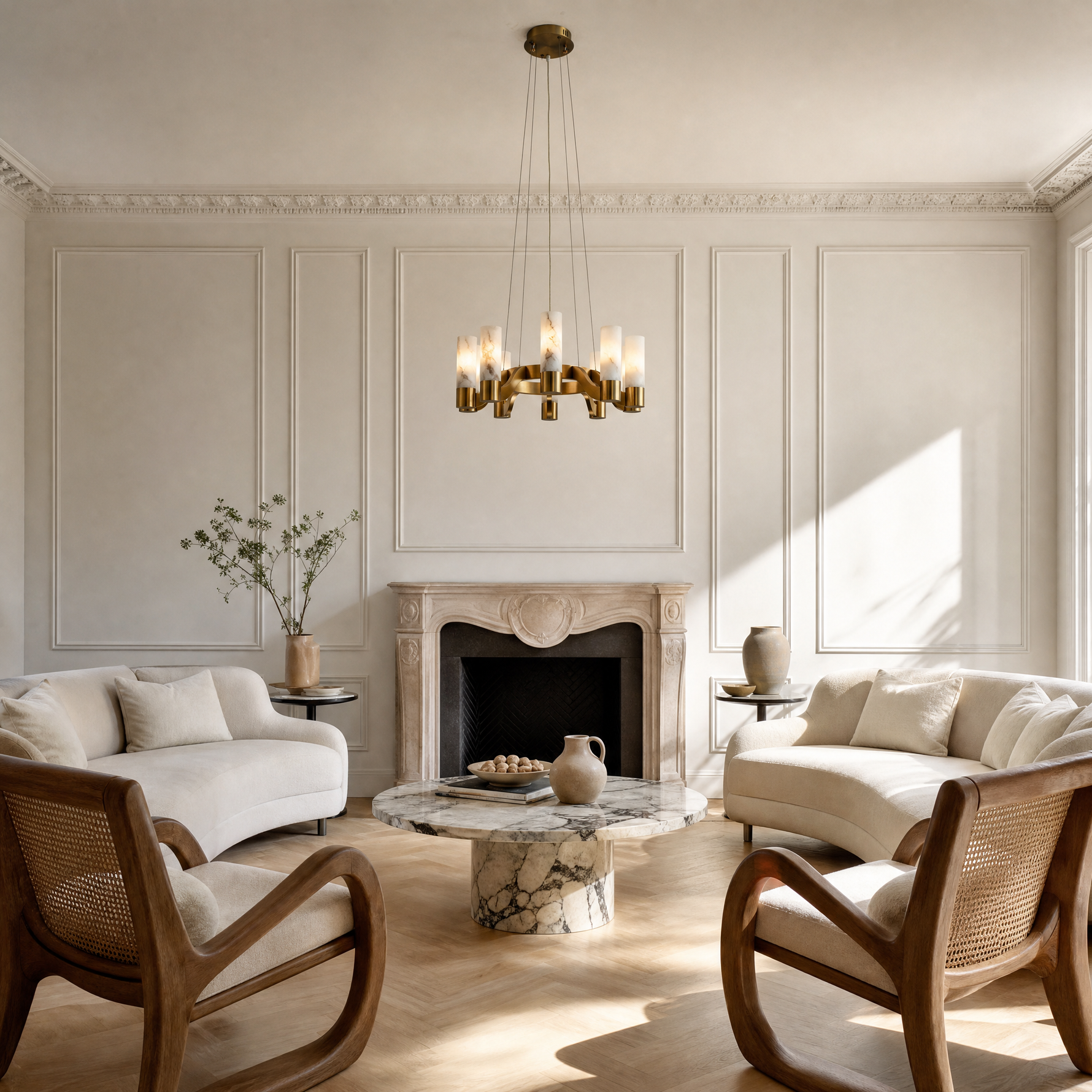Livia Modern Alabaster Hanging Light Fixtures