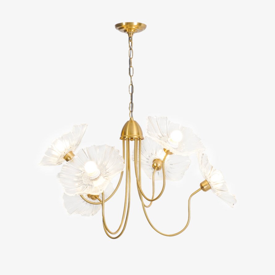 Lotus Leaf Glass Chandelier - YIOSI