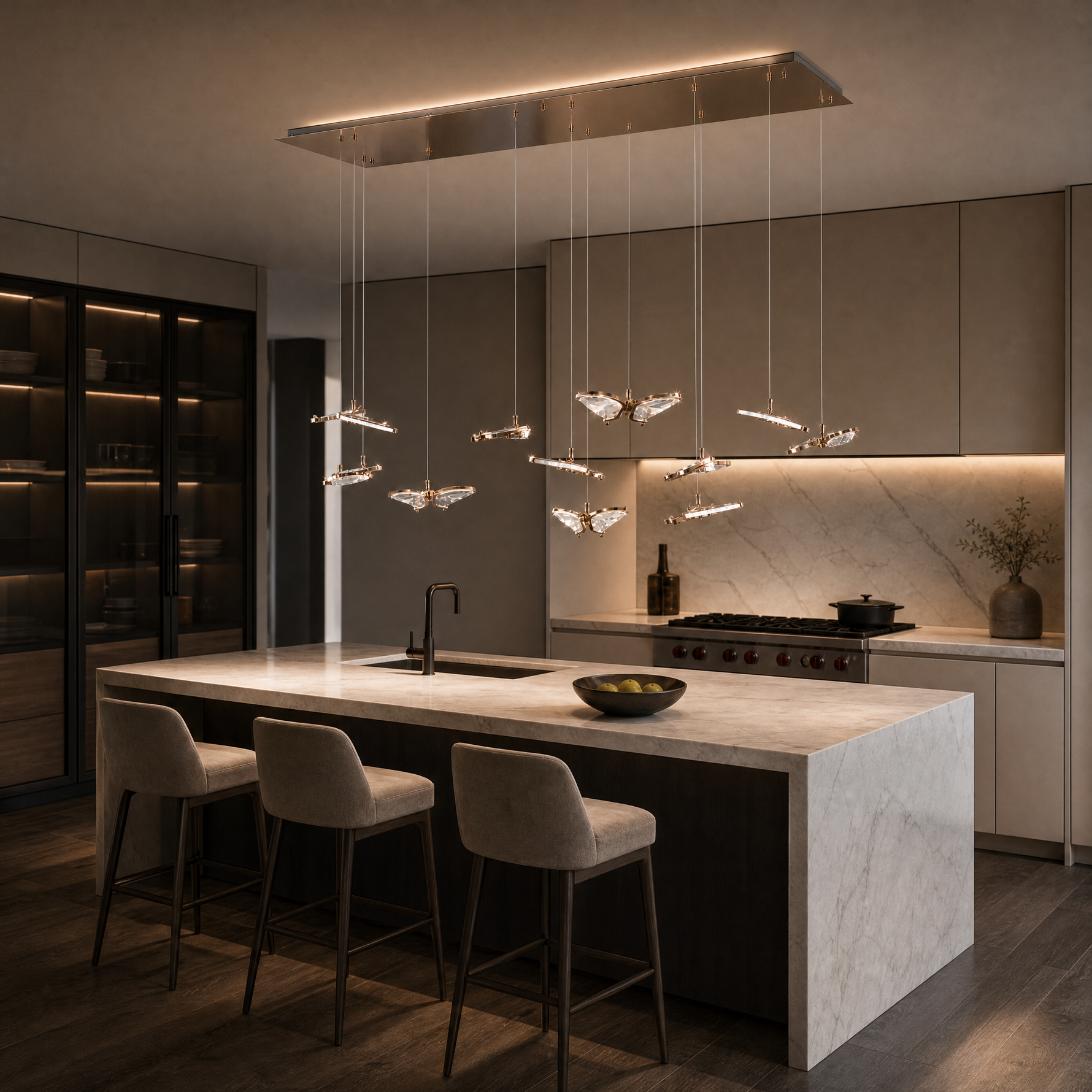 Lume Acrylic Rectangular Chandelier