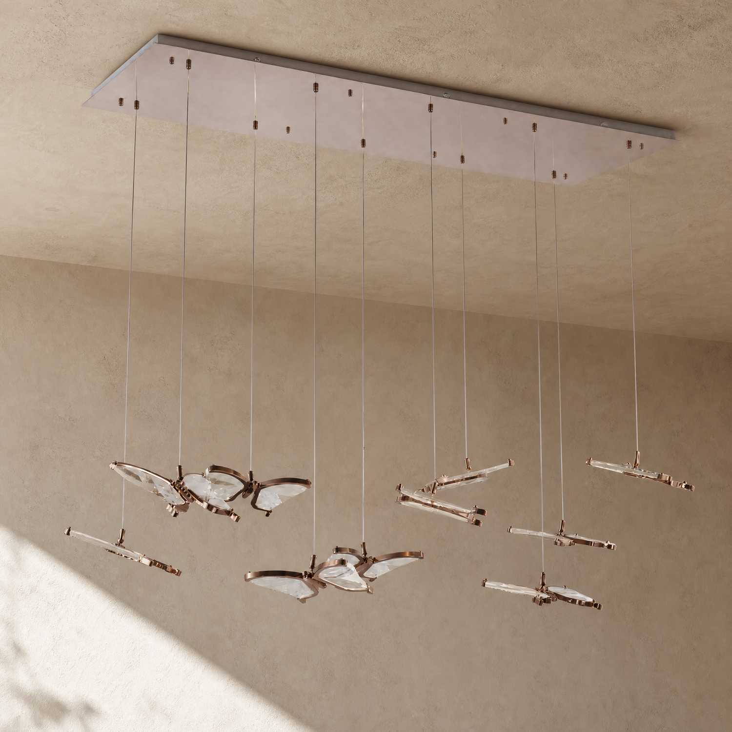 Lume Acrylic Rectangular Chandelier