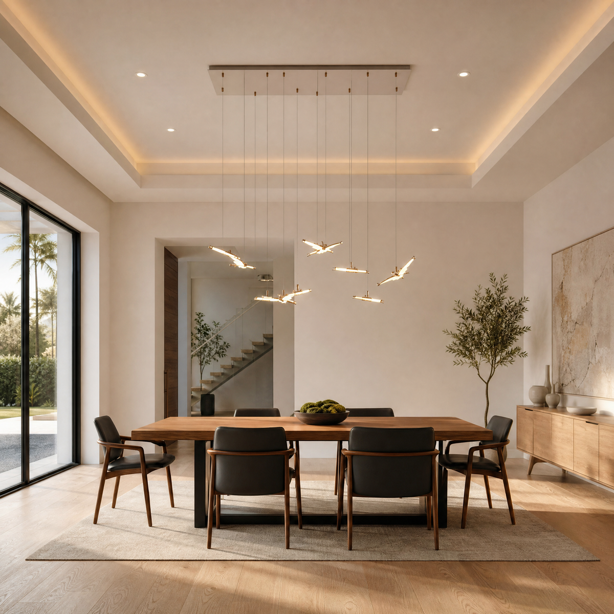Lume Acrylic Rectangular Chandelier