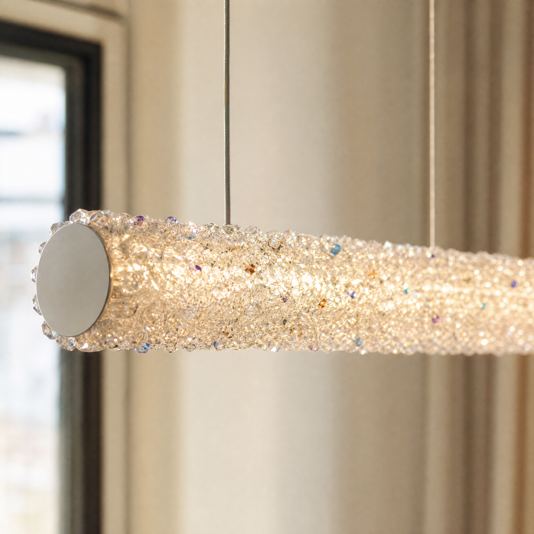 Lumina Crystal Linear Pendant Chandelier