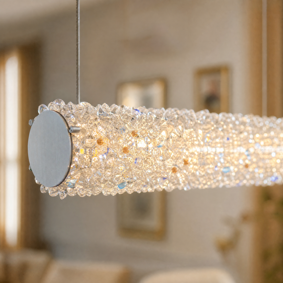 Lumina Crystal Linear Pendant Chandelier