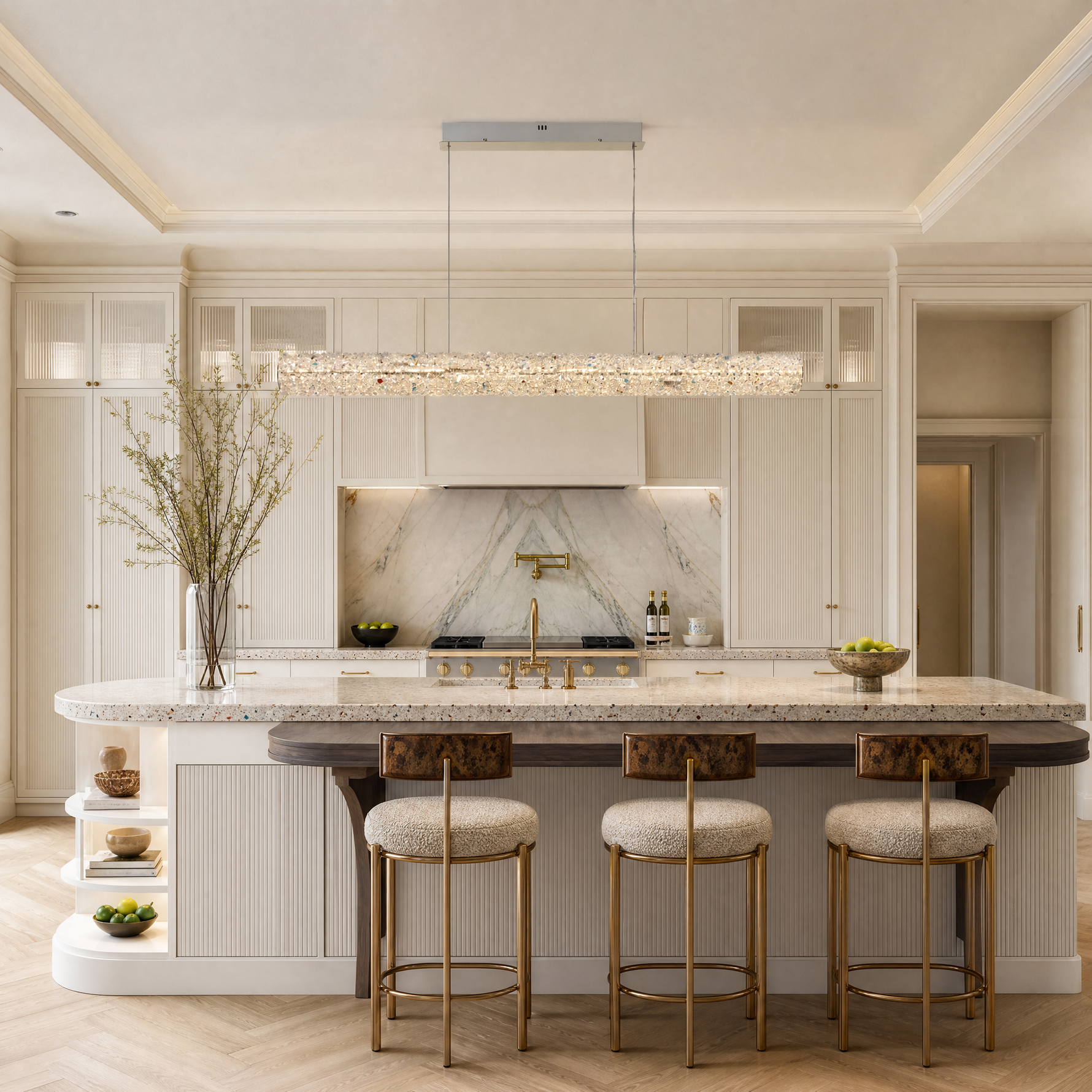 Lumina Crystal Linear Pendant Chandelier