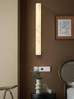 Luminara Handcrafted Alabaster Wall Sconce Warm LED Light