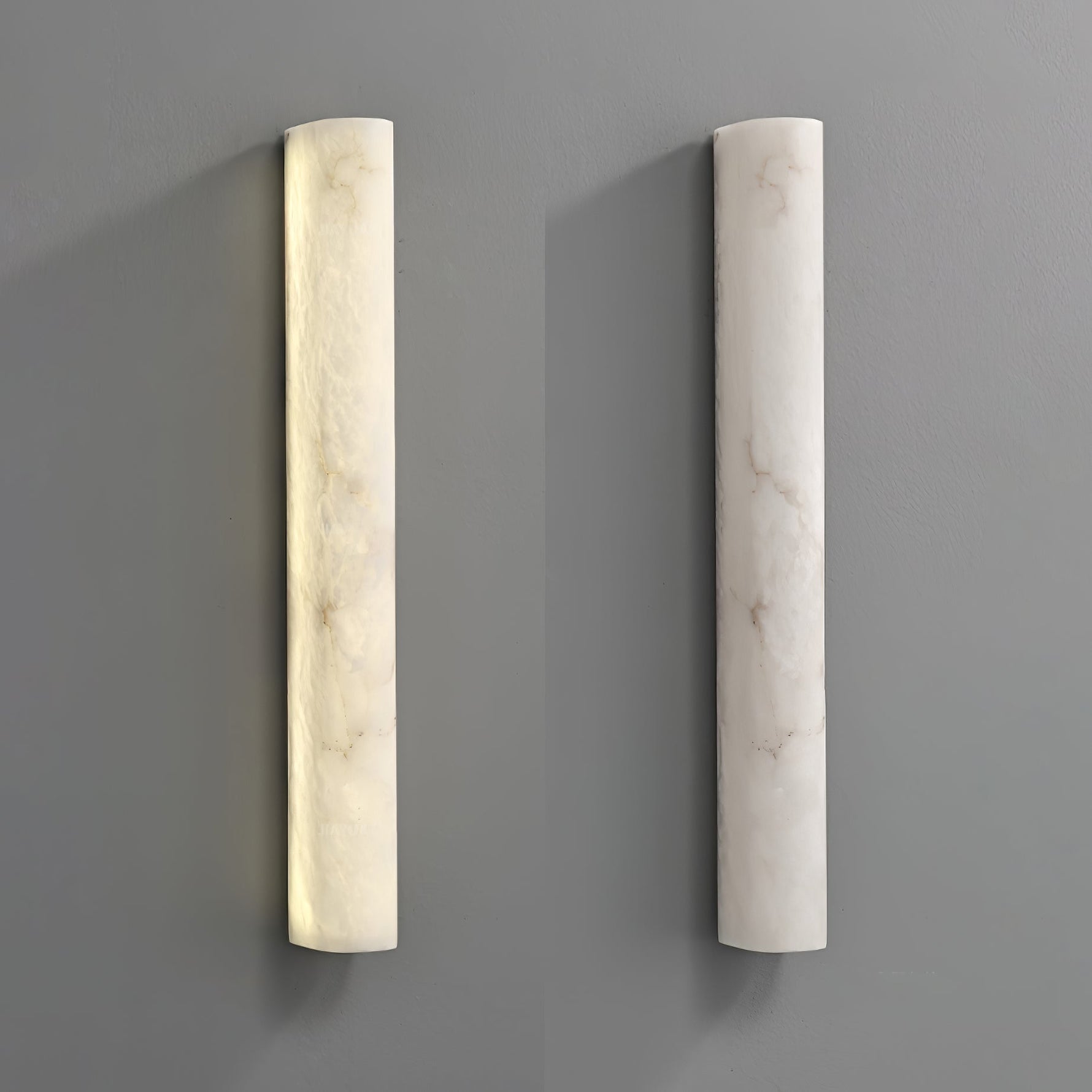 Luminara Handcrafted Alabaster Wall Sconce Warm LED Light