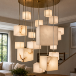 Luminous Cube Cluster Chandelier