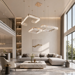 Luminous Cube Modern Multi-Tier Cluster Chandelier