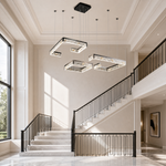 Luminous Cube Modern Multi-Tier Cluster Chandelier
