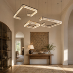Luminous Cube Modern Multi-Tier Cluster Chandelier
