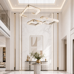 Luminous Cube Modern Multi-Tier Cluster Chandelier