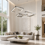 Luminous Cube Modern Multi-Tier Cluster Chandelier