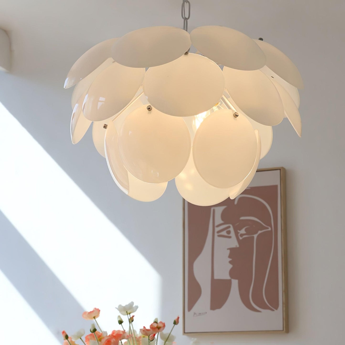 Luminous Petal Glass Chandelier - YIOSI