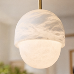 Luna Alabaster Globe Pendant Light
