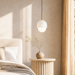 Luna Alabaster Globe Pendant Light