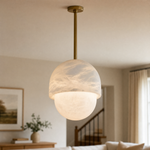Luna Alabaster Globe Pendant Light