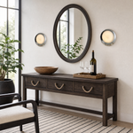 Luna Disc Chrome Bezel Alabaster Wall Sconce