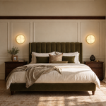 Luna Disc Oversized Flush Alabaster Wall Sconce