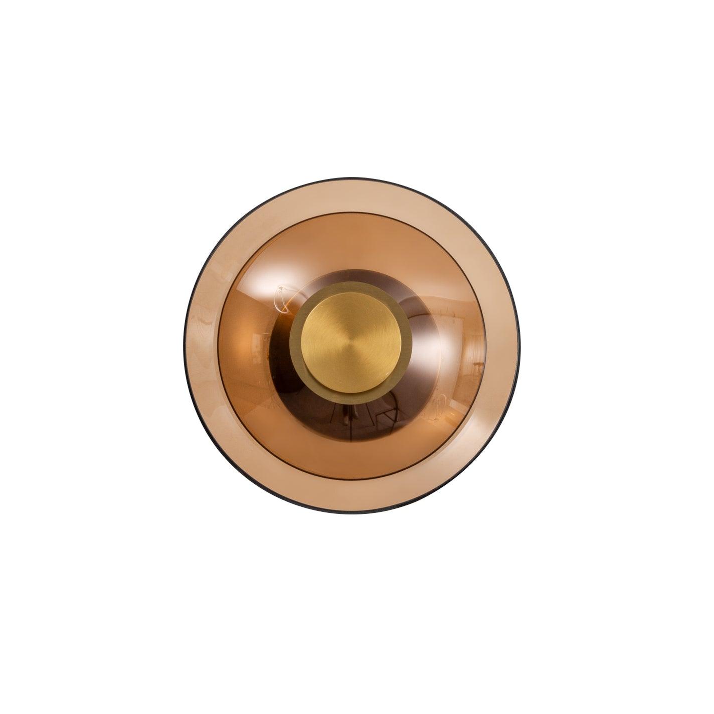 Luna A Disc Wall Sconce with Gold or Black Finish