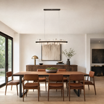 Lyra Glass Linear Chandelier 43"