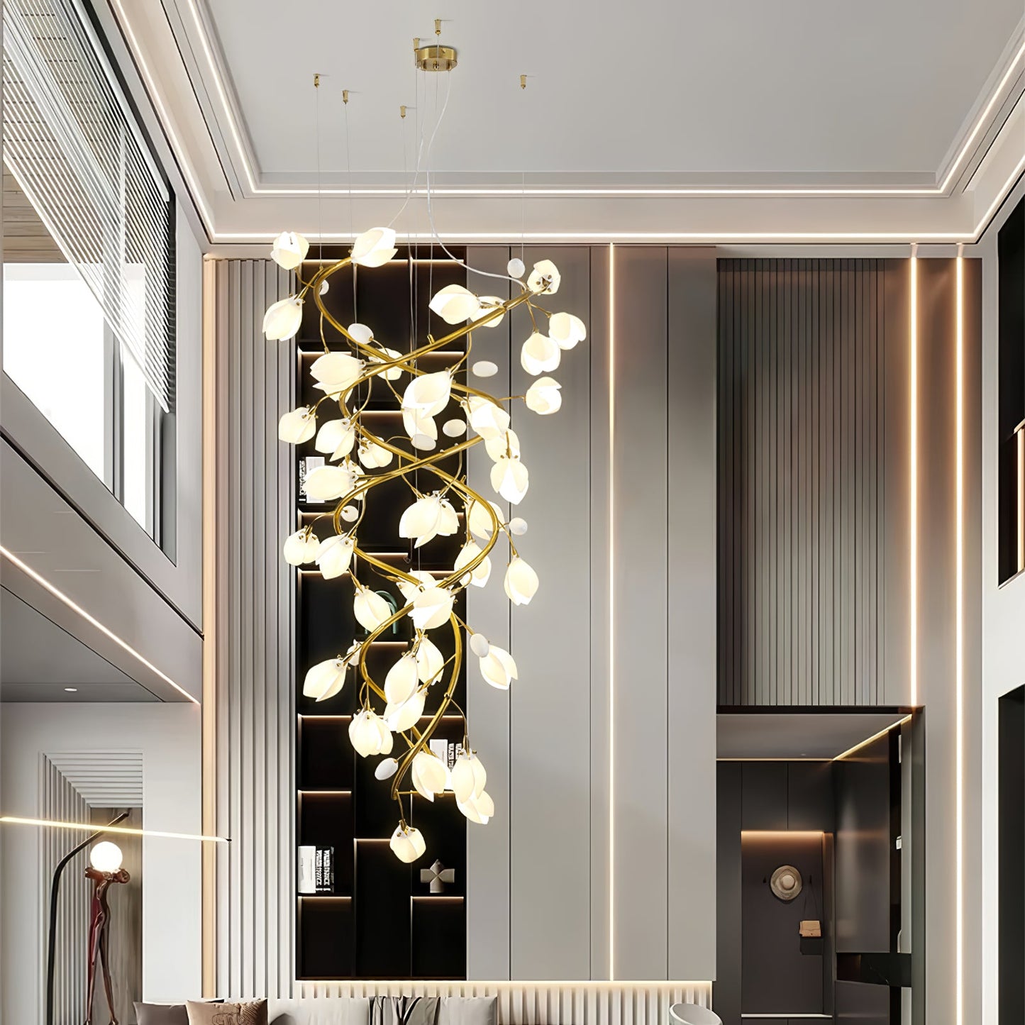 Lysandra Cascade Stairs Chandelier - YIOSI