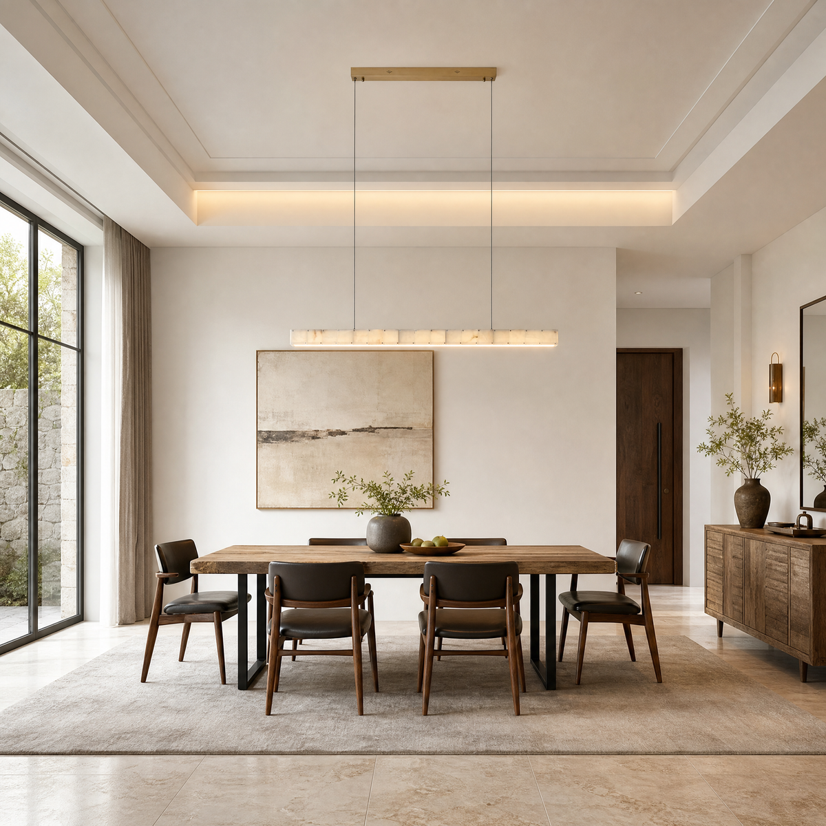 Madison Linear Alabaster Chandelier