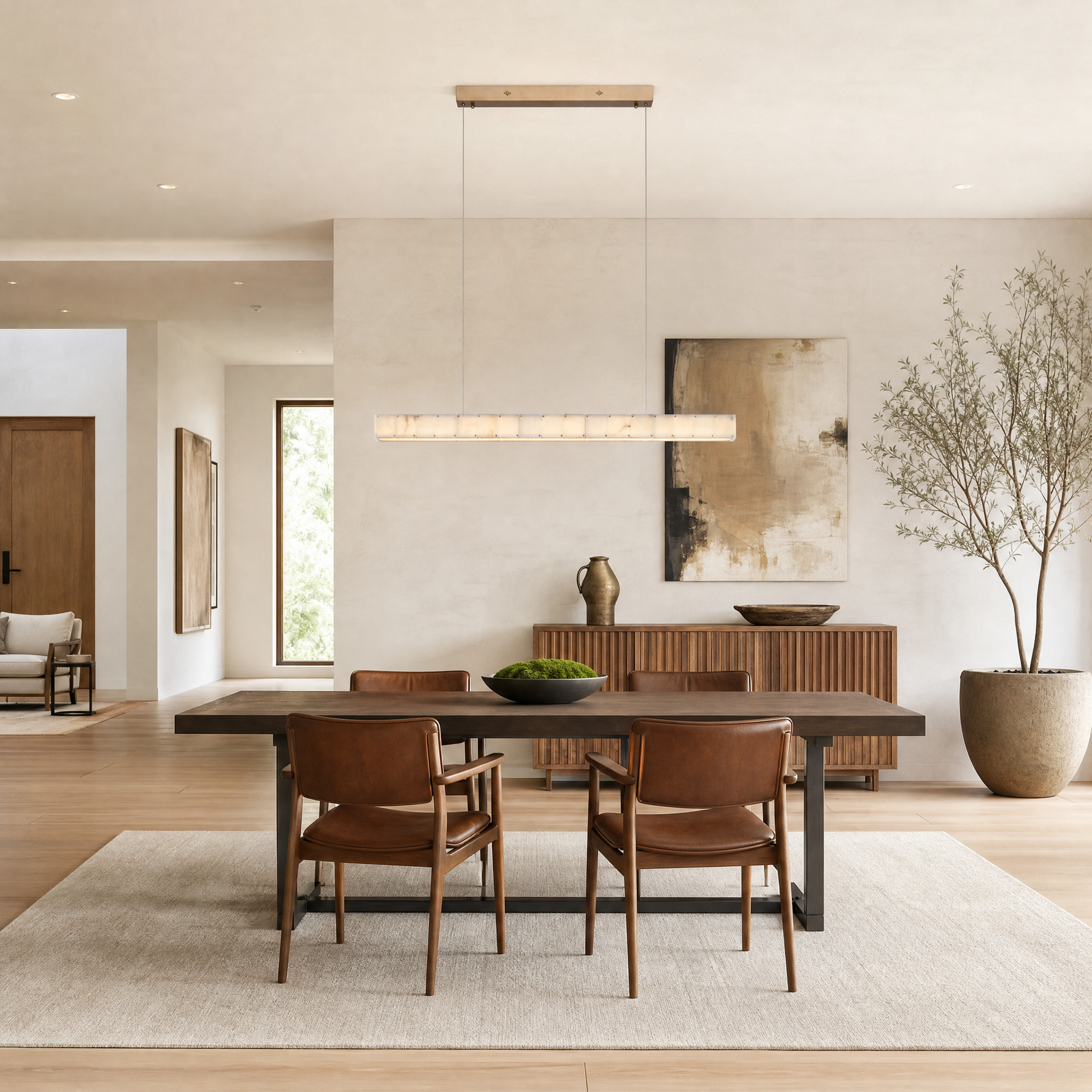 Madison Linear Alabaster Chandelier