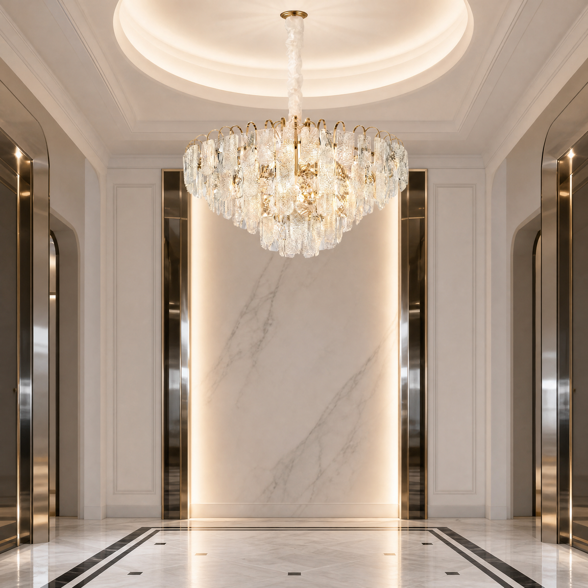 Madreperla Crystal Crown Chandelier