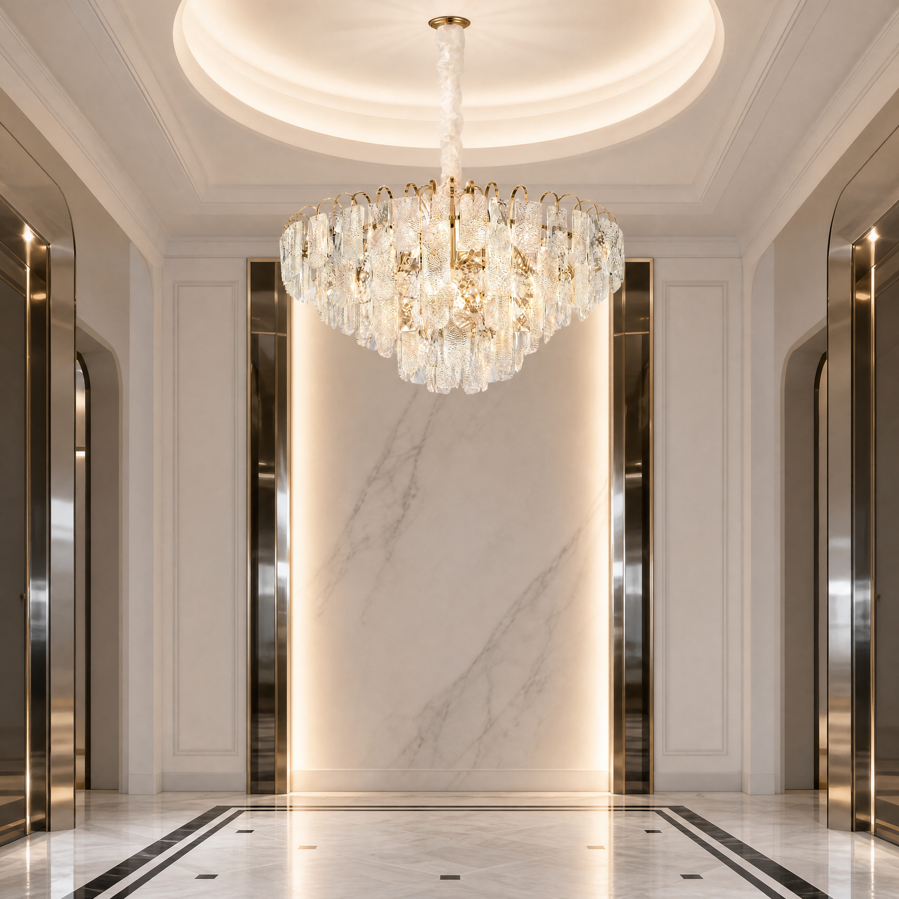 Madreperla Crystal Crown Chandelier