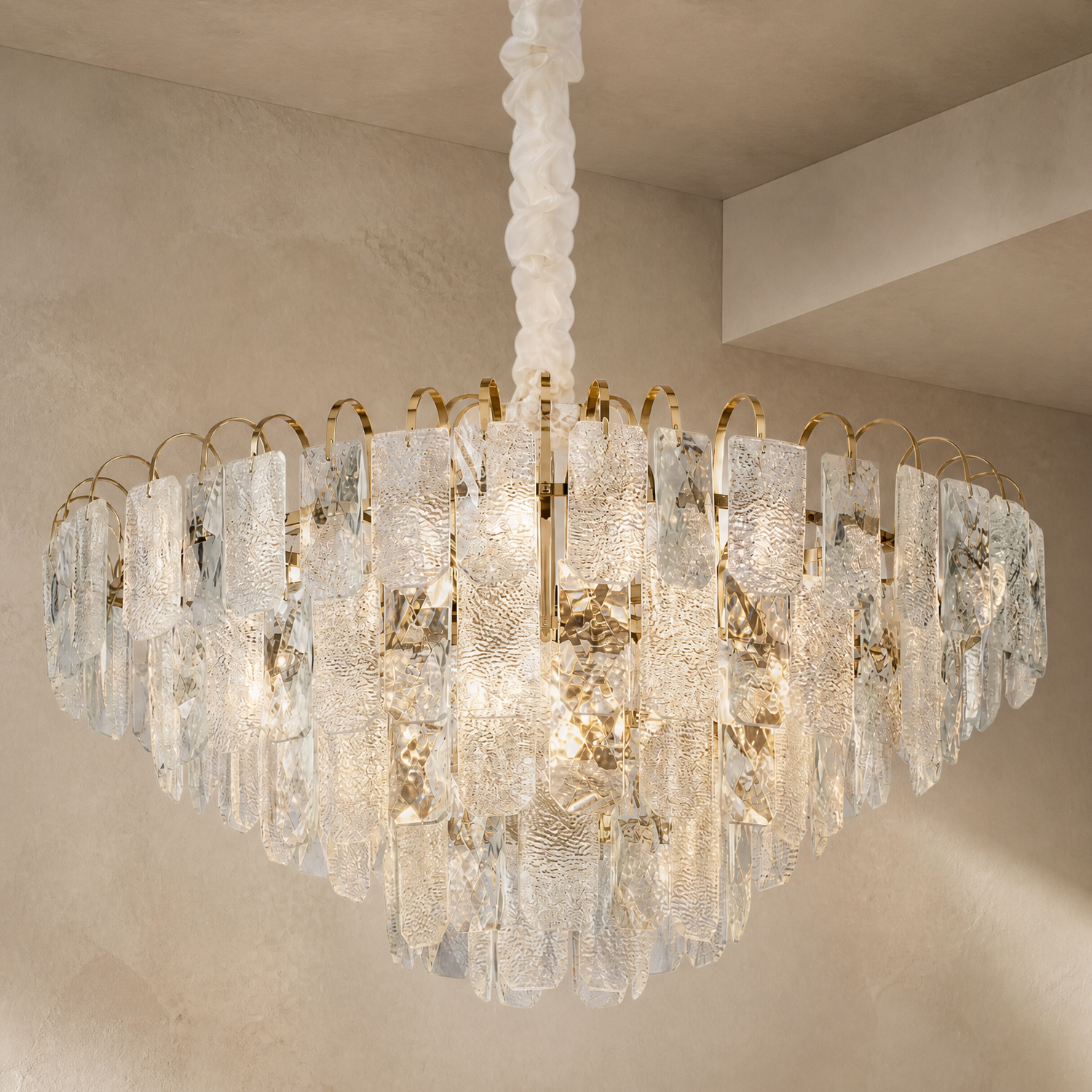 Madreperla Crystal Crown Chandelier