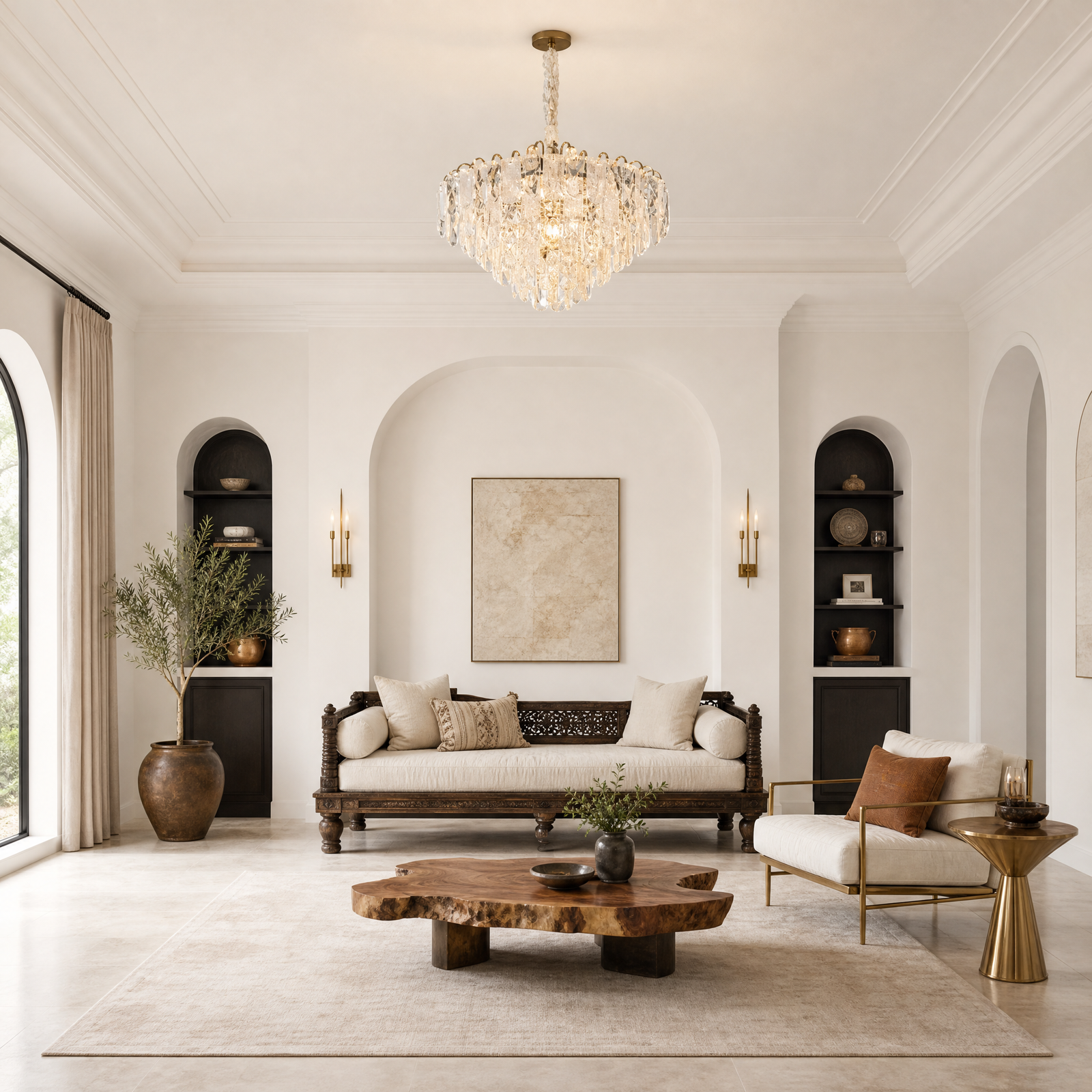 Madreperla Crystal Halo Chandelier