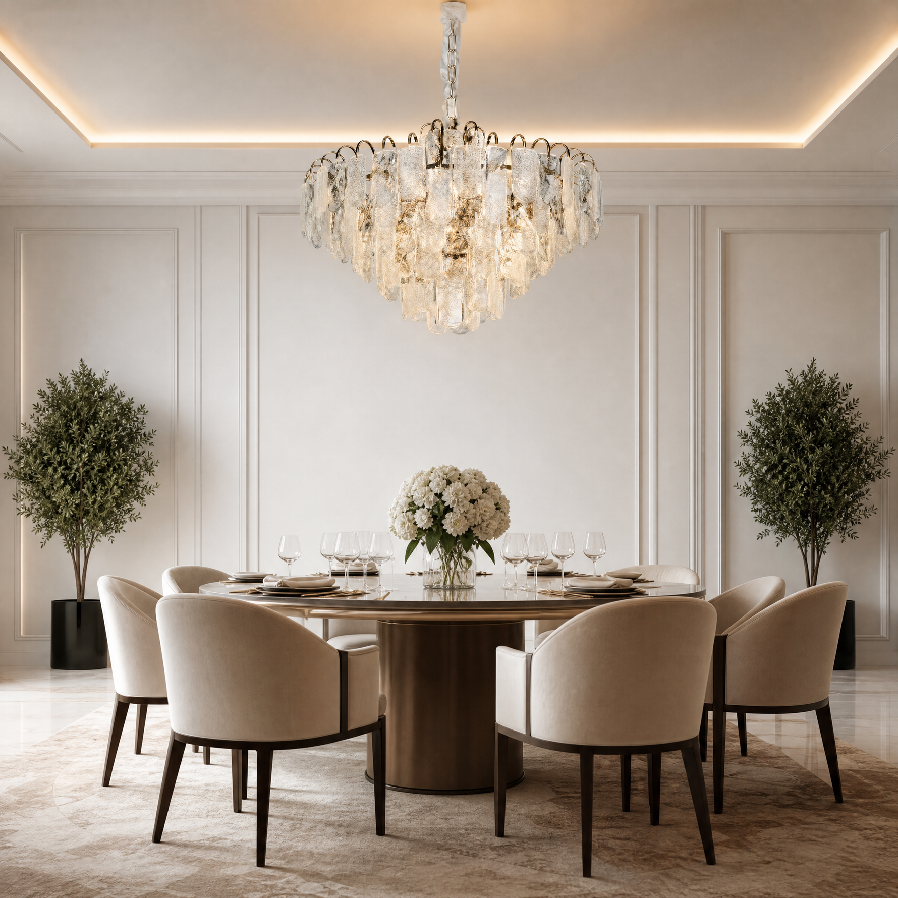 Madreperla Crystal Halo Chandelier