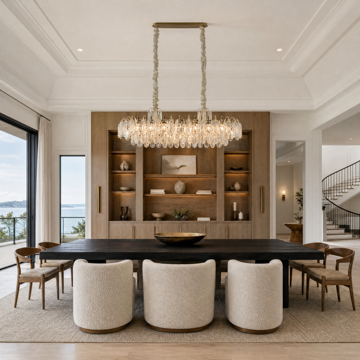 Madreperla Crystal Linear Chandelier