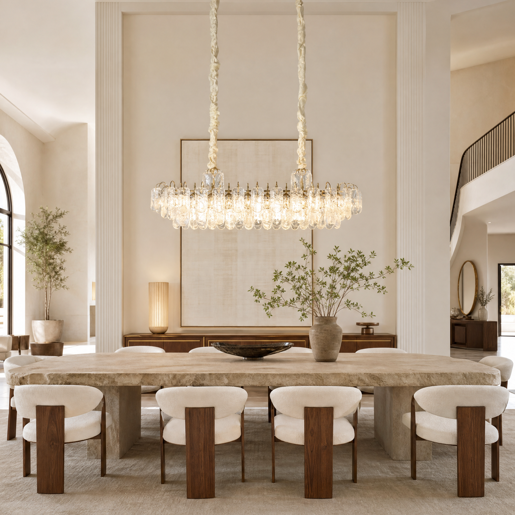 Madreperla Crystal Linear Chandelier