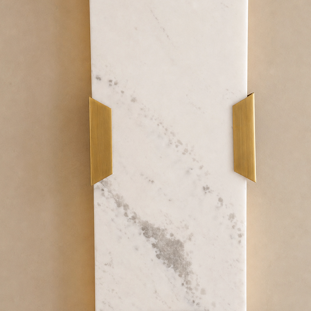 Majestone Clip Stone Panel Wall Sconce