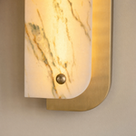 Majestone Curved Stone Panel Wall Sconce