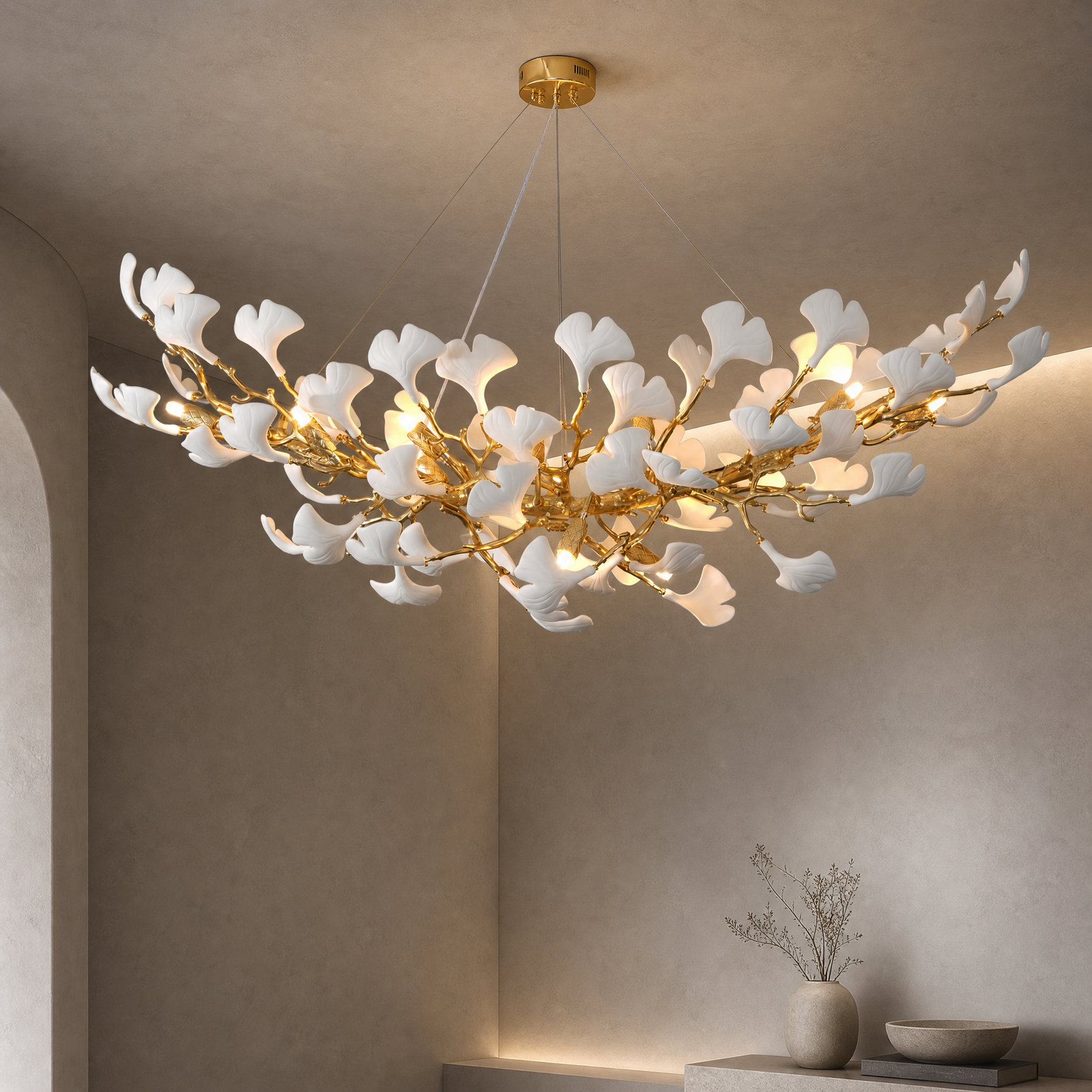 Marble Ball Pendant Light - Copper Color