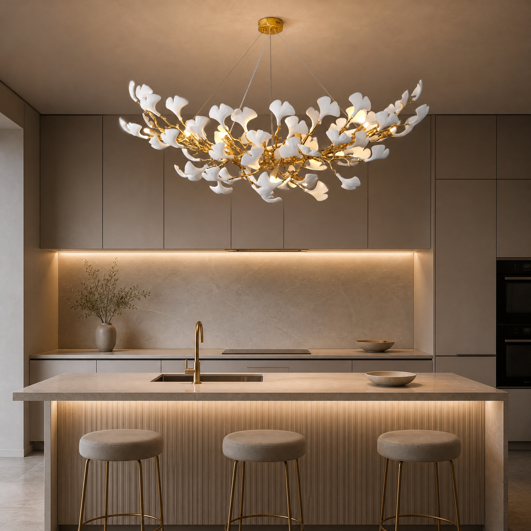 Marble Ball Pendant Light - Copper Color